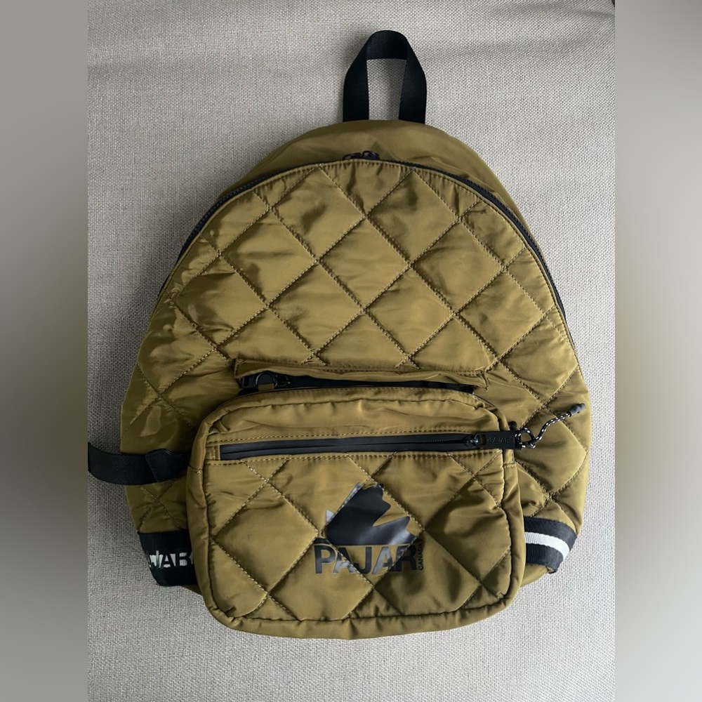 PAJAR 2 in 1 Backpack Zip Off Crossbody 16” In Green/Khaki